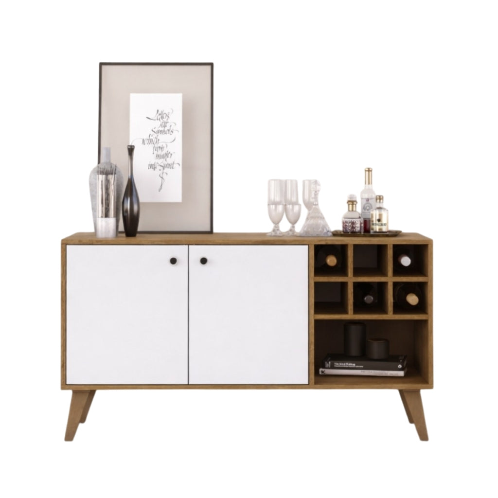 BAR/RACK TV 50" IBIZA MIEL/BLANCO