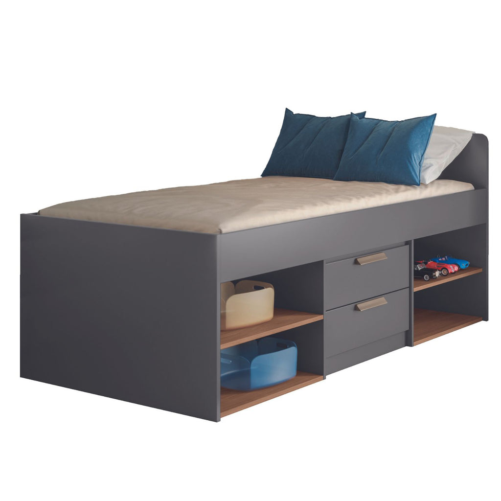 CAMA NEW CONECT GRAFITO + COLCHON 0.88