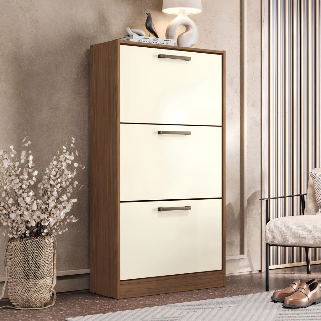 ZAPATERA PLUS 3 PUERTAS JATOBA/ARENA – Muebles Onessta
