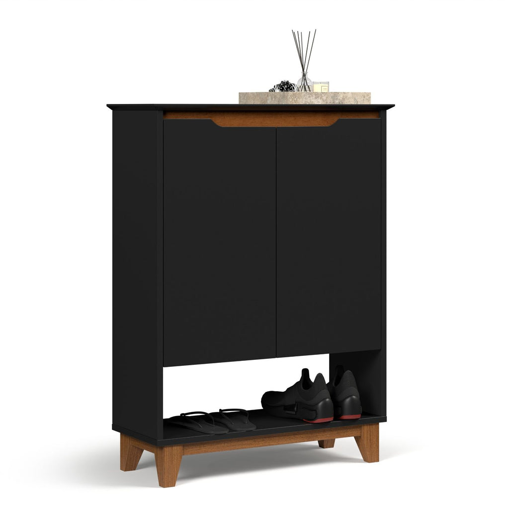 ZAPATERA HALL 2 PUERTAS NEGRO